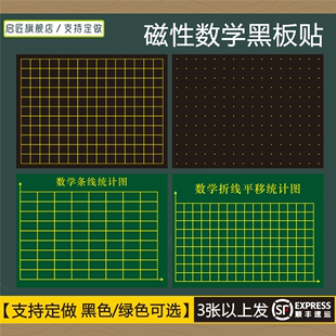 【支持定做】教学磁性5X5cm方格黑板贴 点子图磁性贴磁力黑板白板贴坐标折线平移统计图数学可移动软磁贴教具