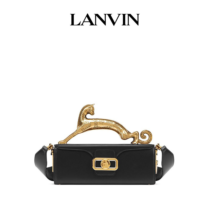 【12期免息】lanvin浪凡雕刻手柄pencil cat box经典猫包
