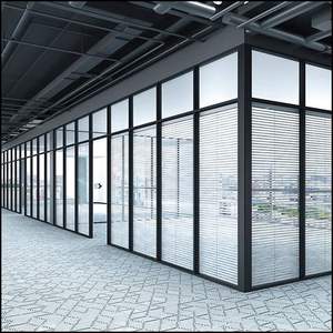 玻璃高隔断墙办公室屏风图片