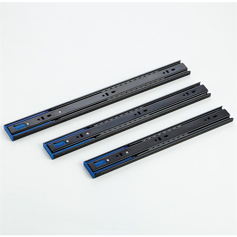 滑轨库博五金抽屉三节走珠缓冲阻尼导轨静音导轨