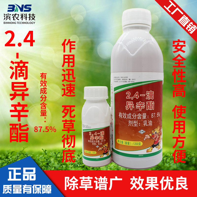 滨农科技24滴异辛酯小麦田阔叶杂草播娘蒿繁缕荠菜农用农药除草剂
