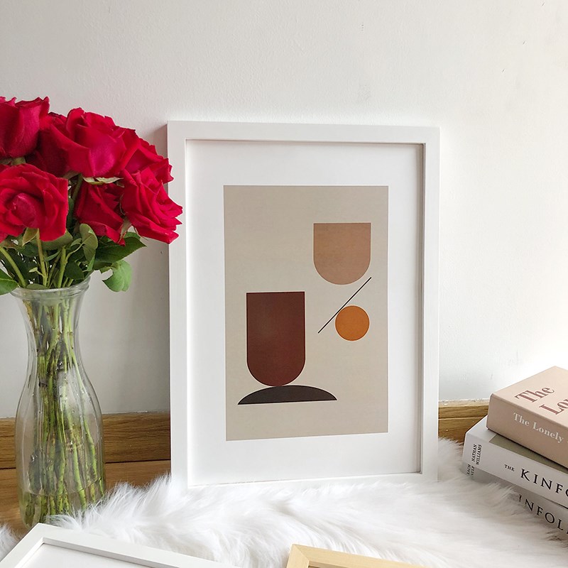 ins简约莫兰迪装饰画框木质挂墙大相框民宿家居咖啡厅拍照道具框