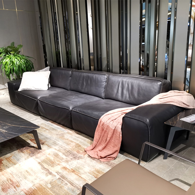 意大利真皮沙发进口原版头层牛皮沙发客厅组合夏图md全皮沙发3814