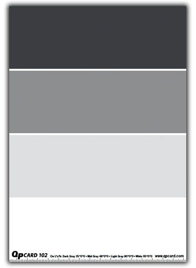 瑞典qpcard 102 酷比卡4色涂料色卡灰卡 专业摄影白平衡顏色校正