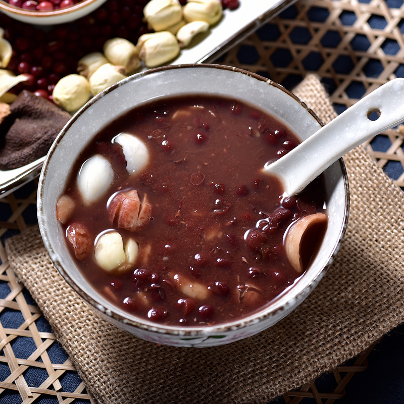 4-6人份百合莲子陈皮红豆沙肺气心神咳都爱喝的煲汤料糖水包材料