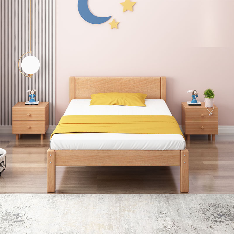 实木儿童床男孩全实木榉木单人床1.2小孩床1米5成人儿童房实木床