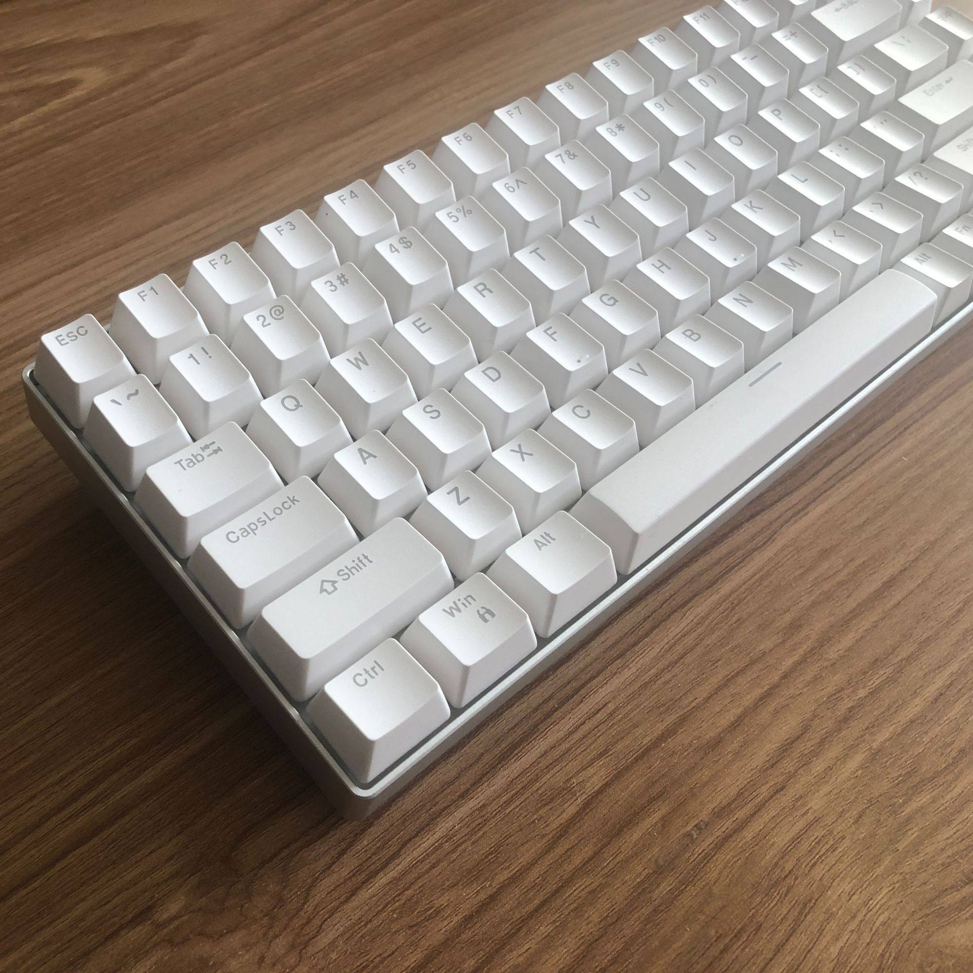 狼派ciy68键盘键帽二色成型双色注塑白色透光abs键帽适用68/84键