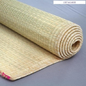 稻草凉席宠物单人直筒双面家用加厚蔺草双人床蒲草夏天白麻筋草席