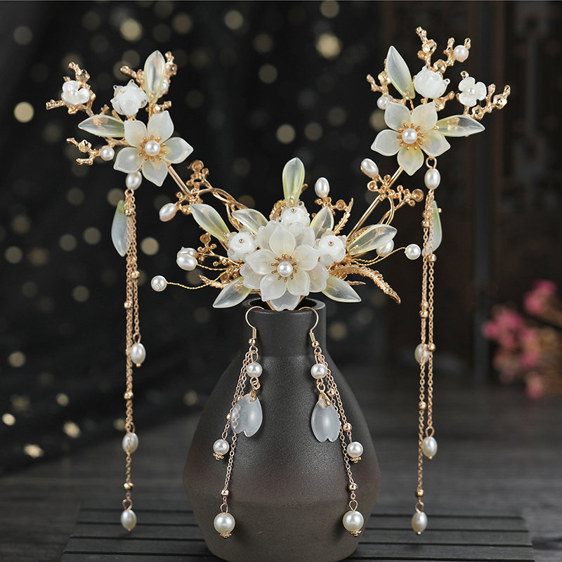 饰菲妮汉服头饰整套女复古古典唯美发簪步摇古风发冠清新百搭套装