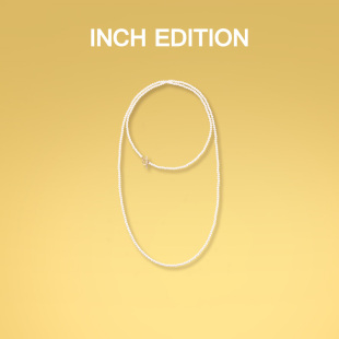 INCH EDITION纯白梦境细珍珠长款项链毛衣链高级感