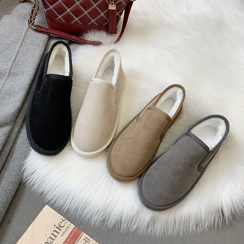 2022 new pattern Snow boots Short tube Korean Edition Versatile student Cotton-padded shoes Plush thickening A pedal Bread Shoesin the Women's Shoes, Boots, Fashion snow boots category - from Buy2taobao.com to provide professional Taobao agent buy service
