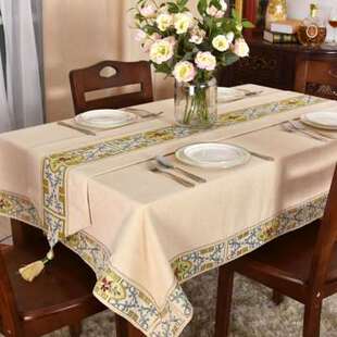 中式餐桌布台布新中式布艺中国风长方形茶几盖布电视柜桌布家用布
