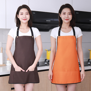 围裙夏季薄款短款小个子女士家用厨房纯棉2024网红新款定制工作服
