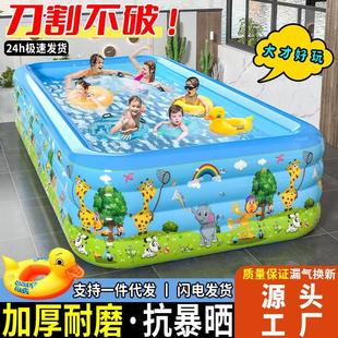 儿童游泳池家用充气加厚小孩室内家庭宝宝户外水池婴儿宝宝游泳桶