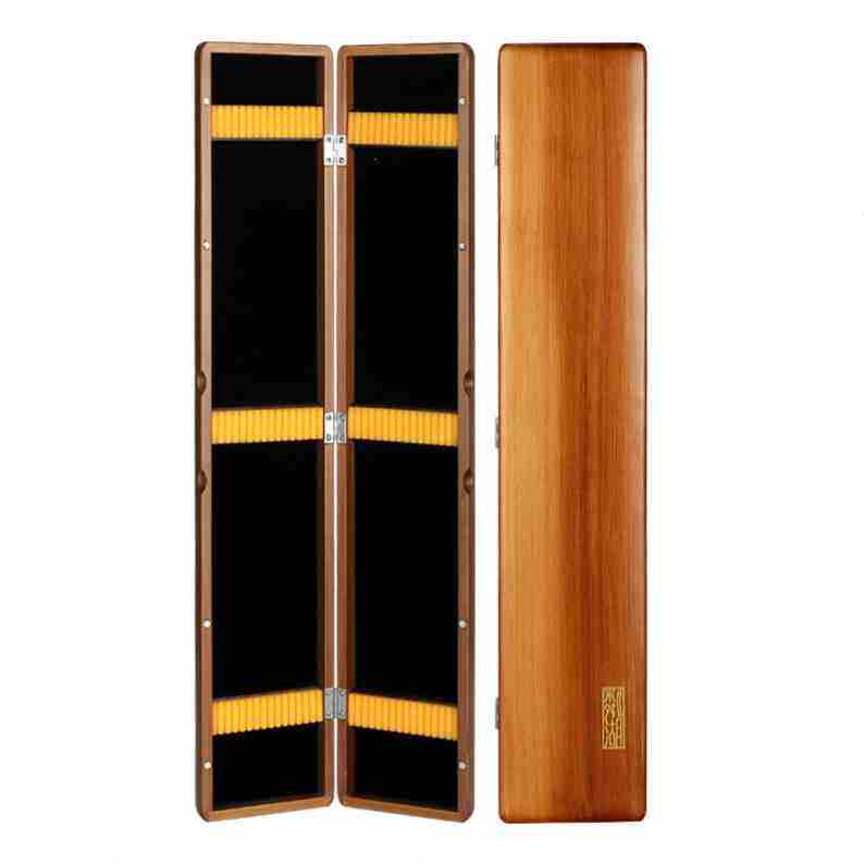 黄盒漂金杉木制实木浮漂盒钓鱼多功能鱼标浮漂盒用品