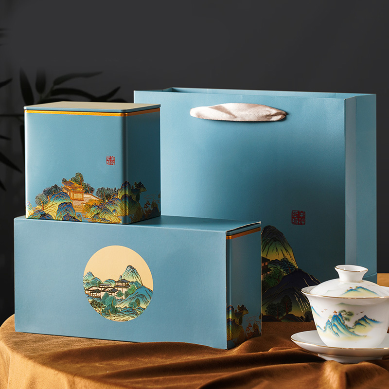 高档茶叶罐马口铁罐白茶龙井红茶茶叶罐子空罐通用包装空盒定制