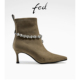 fed高级感小短靴冬季新款靴子高跟时装靴瘦瘦靴女款R1007-ZFA310