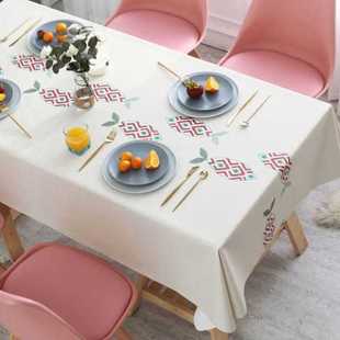 西餐桌桌布高级感现代简约北欧轻奢日式网红餐桌台布防水防油防烫