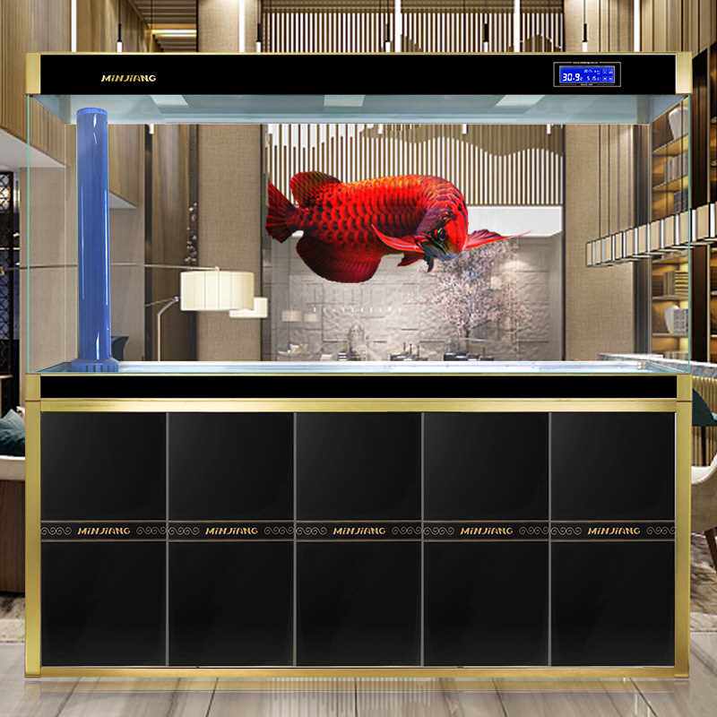 闽江鱼缸水族箱超白玻璃客厅底过滤免换水家用大型落地生态龙鱼缸