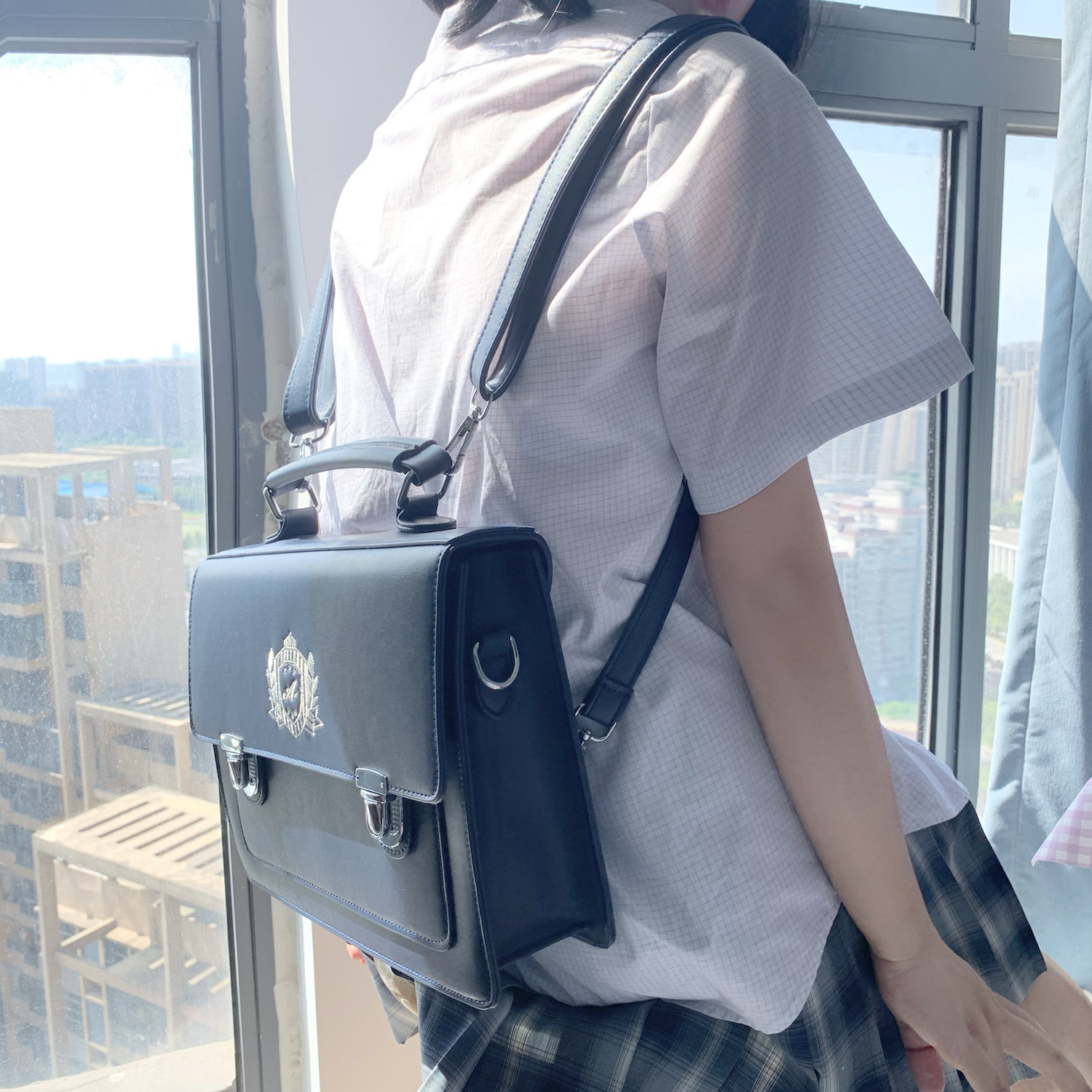 淘宝￥55折后价￥55如染工作室jk制服包斜跨双肩书包学生学院通勤校供