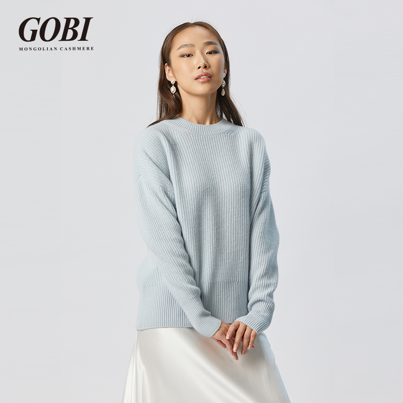 Gobi戈壁100%羊绒下摆秋季时尚女套衫新款半高圆领针织毛衣插肩袖|msdalam kategori Butik wanita / wanita, 羊绒衫 - dari Buy2taobao.com untuk memberikan perkhidmatan ejen Taobao profesional membeli