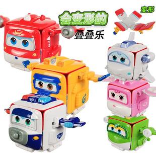 奥迪双钻超级飞侠宠物趣变包裹乐迪7小爱5多多变形机器人滑行玩具