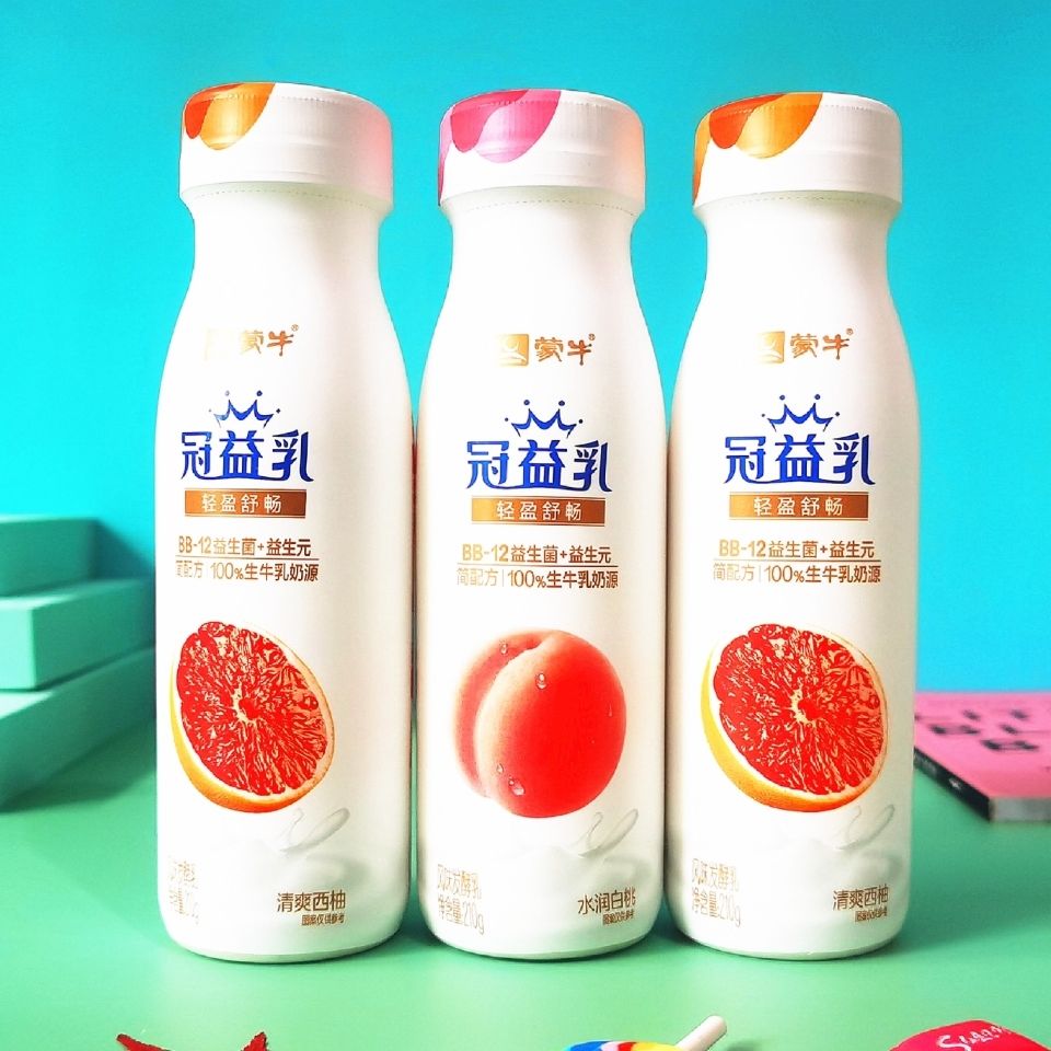 蒙牛冠益乳整箱乳制品燕麦12瓶饮料玫瑰饮品250g酸牛奶黄桃风味