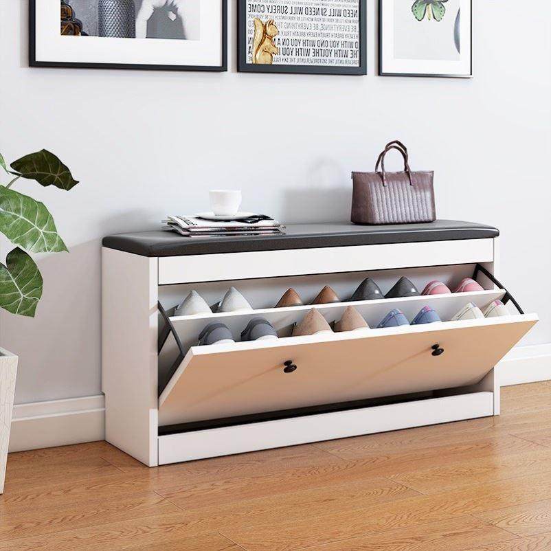 进门口小鞋柜新款家用简约轻奢长条超薄多功能翻斗可坐式换鞋凳