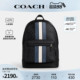 COACH/蔻驰官方 奥莱款经典标志条纹图案商务休闲男士双肩包CV922
