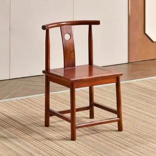 。实木圈椅家用中式整装茶桌主人椅单个仿古皇宫椅扶手靠背太师椅