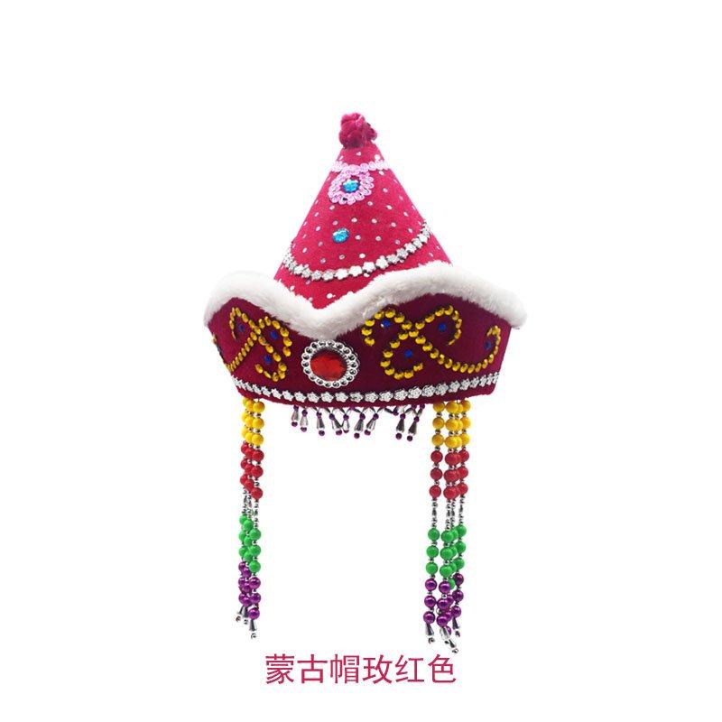 2020内蒙古特产少数民族帽子蒙古族儿童男女头饰礼帽帽子