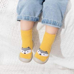 地板袜儿童春秋冬季宝宝袜子鞋室内学步防滑软底毛圈加厚婴儿鞋袜
