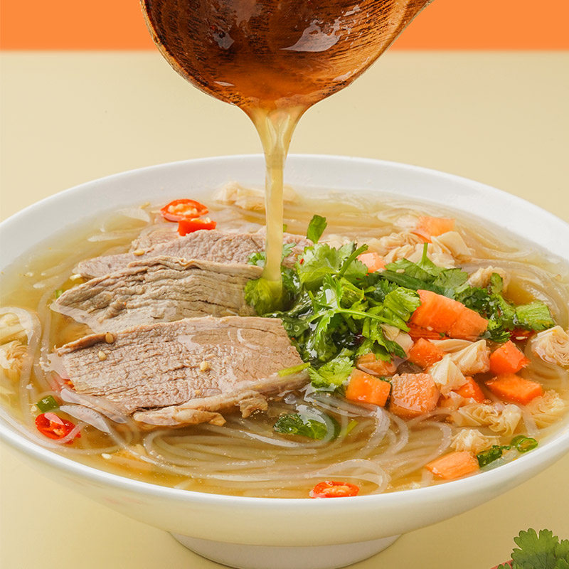 锅圈食汇淮南牛肉粉丝汤桶装冲泡懒人夜宵方便速食食品