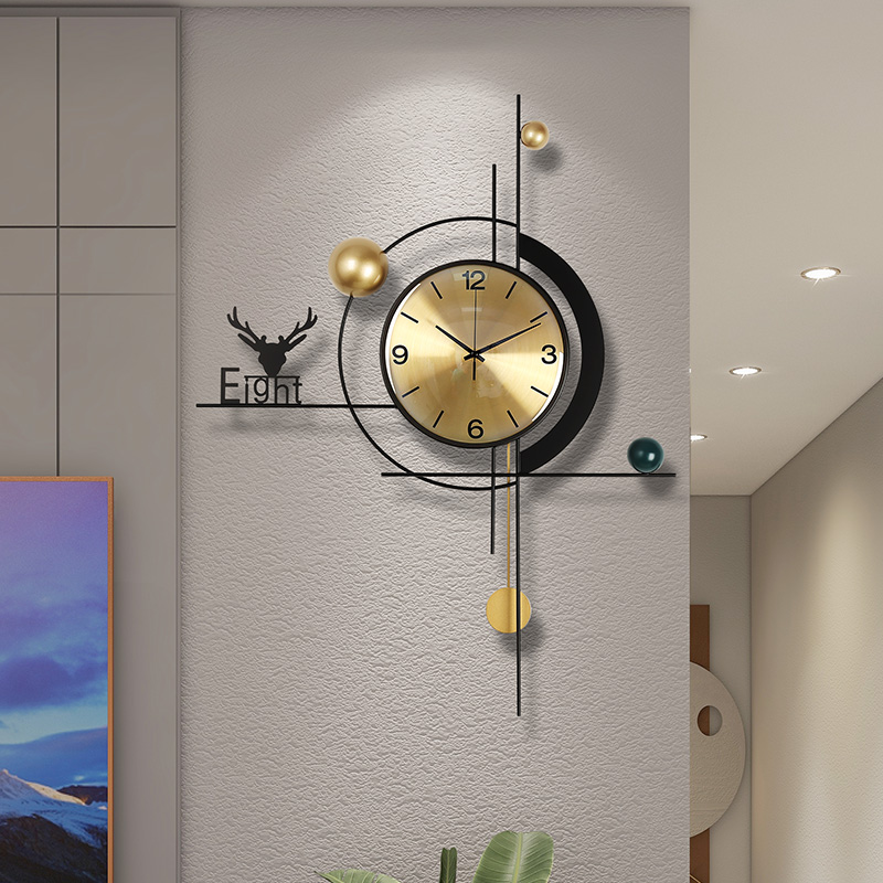 钟表挂钟客厅时尚家用艺术装饰挂表现代简约轻奢2024新款网红时钟