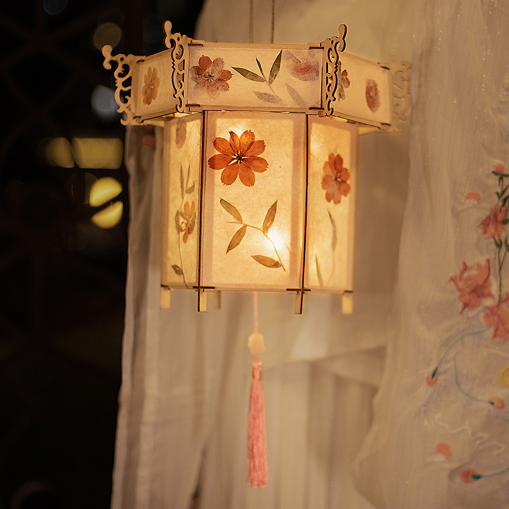 新年元宵灯笼diy手工材料 春节儿童手提兔子花灯古风宫灯挂饰装饰