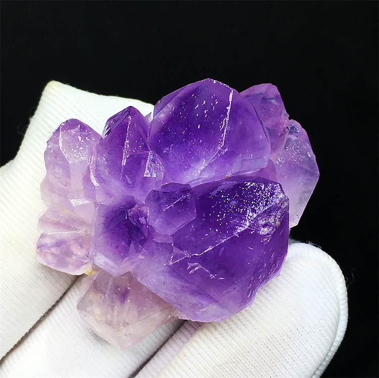 水晶洞吊坠_乌拉圭紫水晶簇花原矿石裸石紫晶花骨干晶芽吊坠锁骨链小