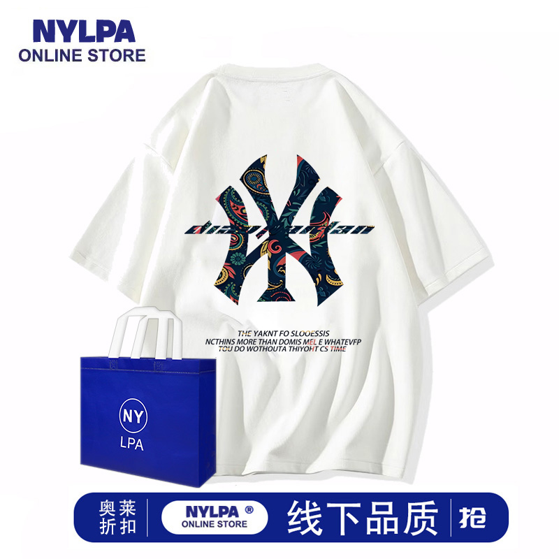 MLB&NY宽松休闲短袖T恤男士夏