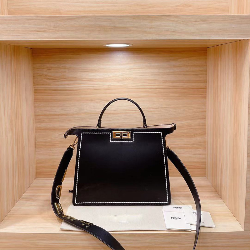 fd包包店的优惠券大全—牛皮手提袋锁扣单肩斜挎包peekaboo小猫包2021