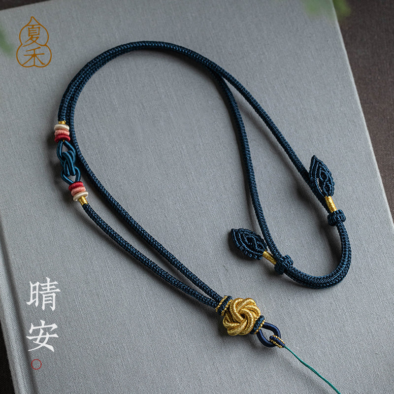 手工编织吊坠编绳蜜蜡翡翠玉吊坠挂绳挂脖女款高档吊坠绳子高货绳