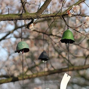 祈福挂和风怀旧寺院门铁器饰风铃礼物生日富士山铃铛复古铸铁日式