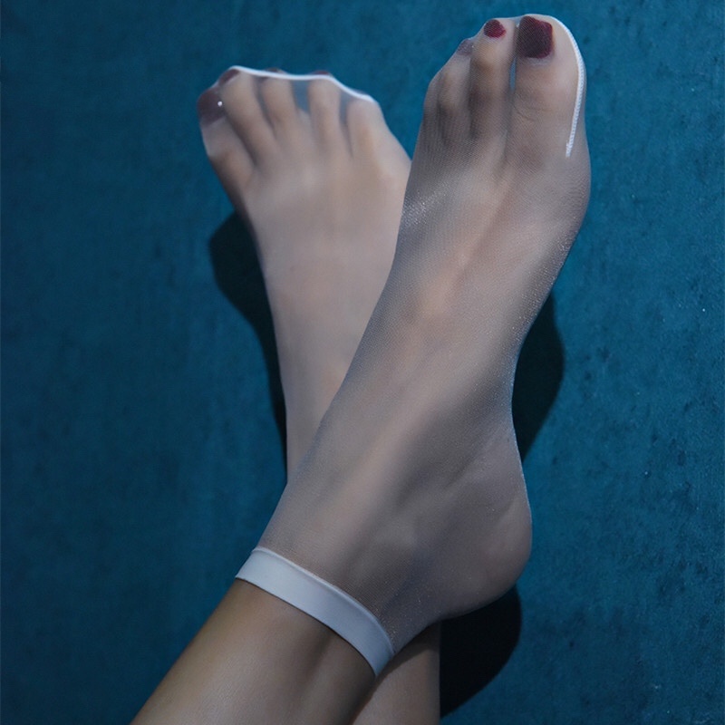 0d肉丝袜女短超薄春秋款丝滑隐形肉色脚尖透明中筒空姐灰短袜子