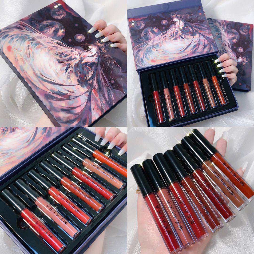 完美日常日记七支装中国风唇釉套装哑光雾面丝日记官方旗舰店