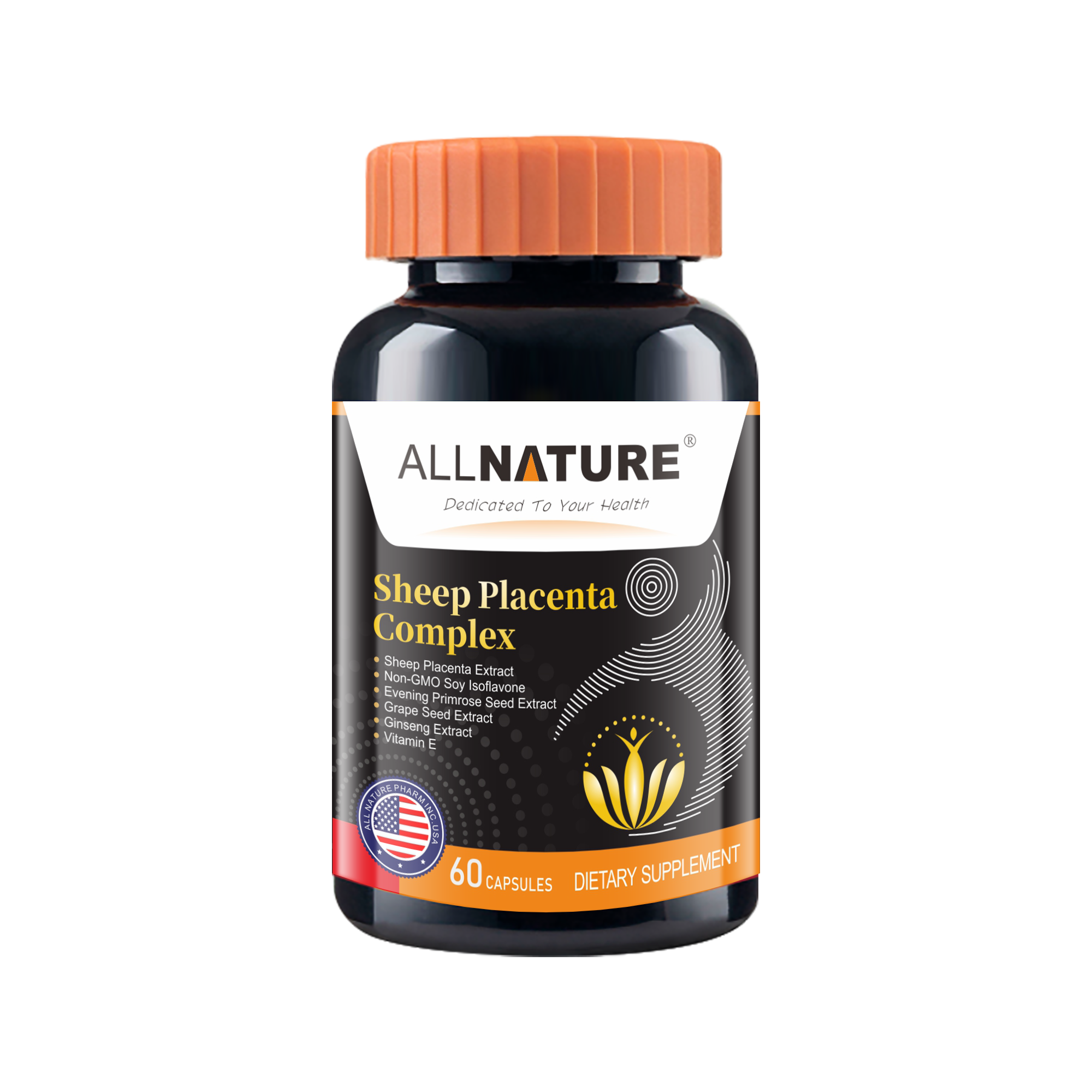 胎盘allnature安美奇美国进口女性保养羊胎素胶囊提取物丽人海外膳补