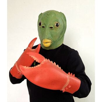 怪兽装饰同款派对面具网红鱼头套卡通怪怪鱼套头效果用品cosplay