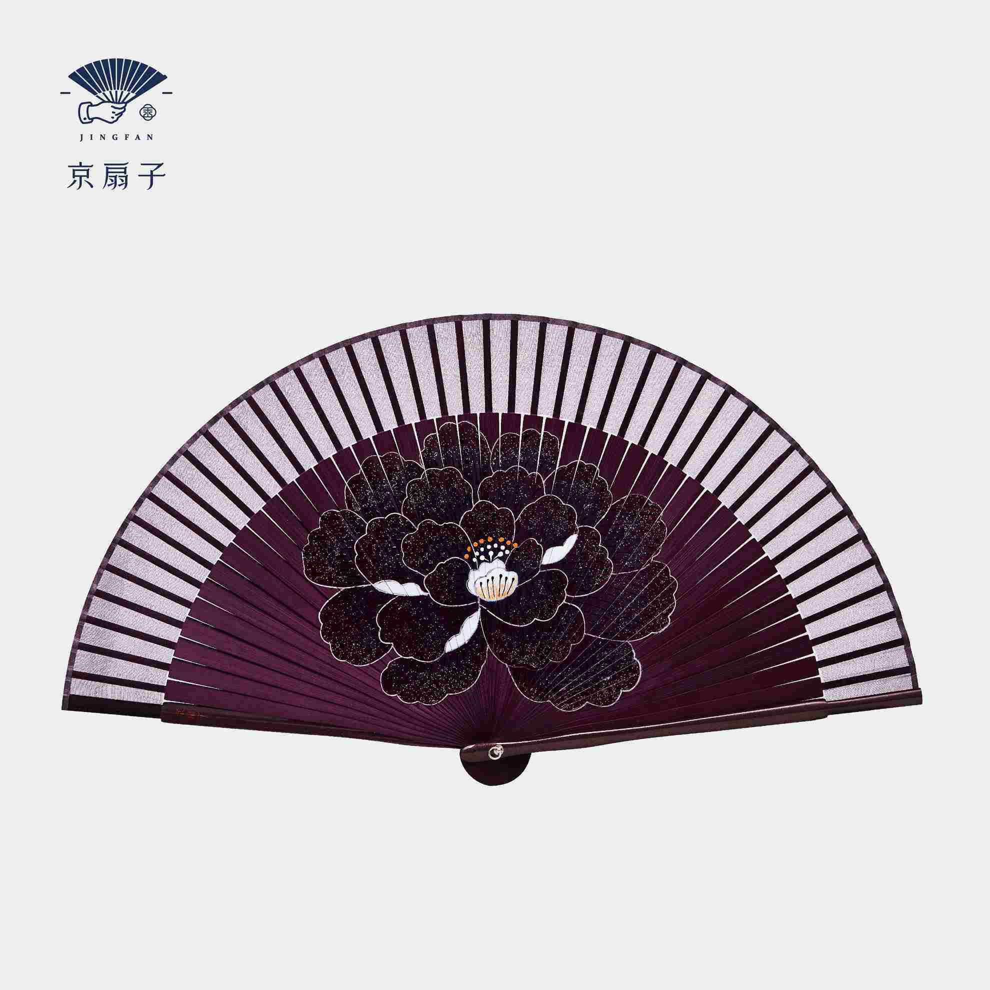 京扇子华懿牡丹扇子礼盒手工全竹高档北京礼物夏天女式中国风实用