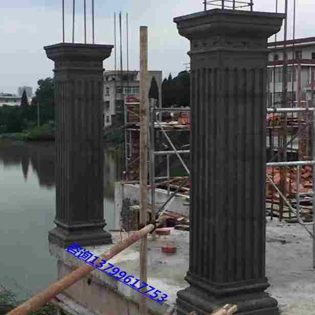 水泥现浇方形建筑别墅造型大门柱栏杆葫芦柱头欧式塑料罗马柱模具