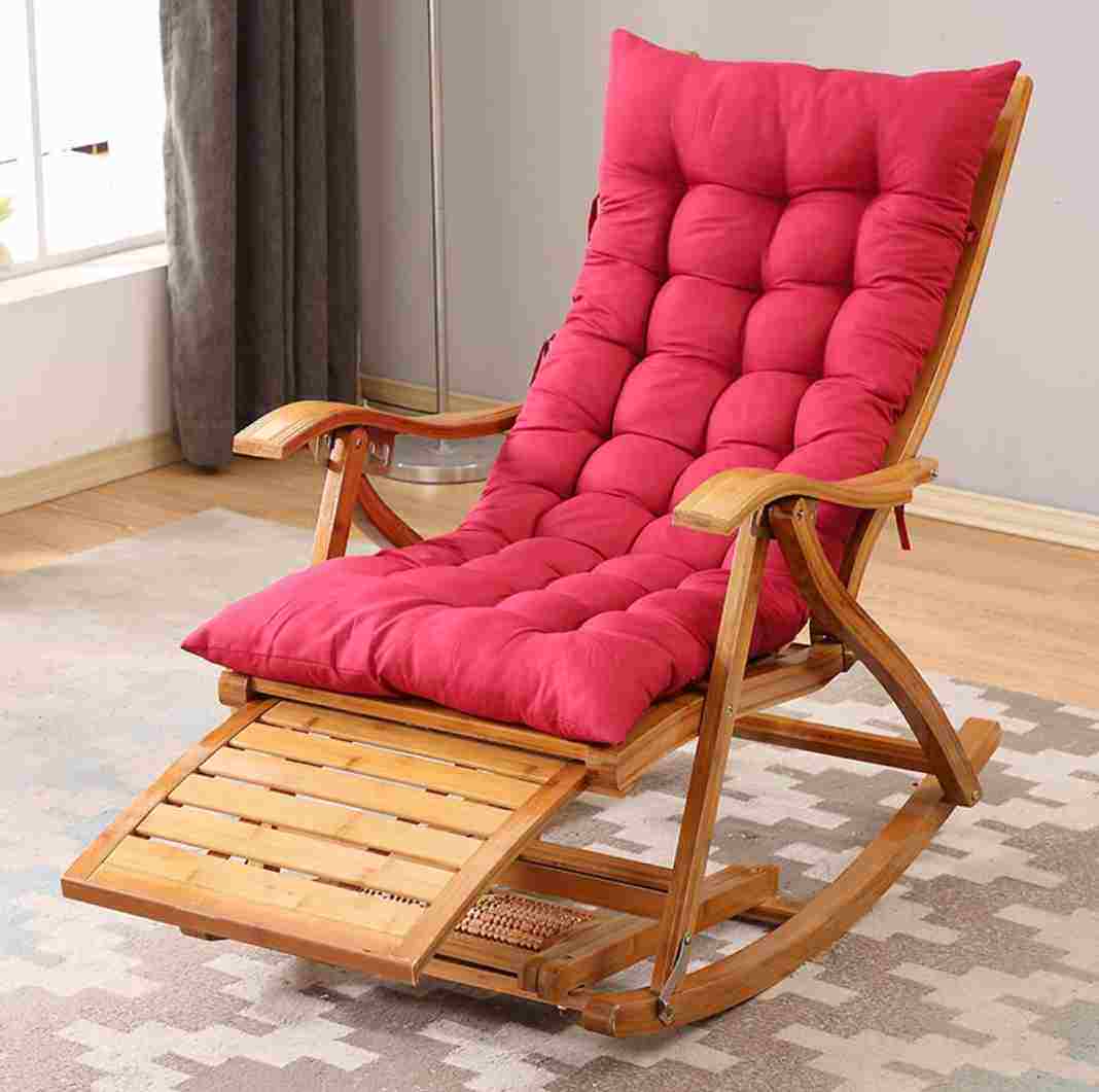 老式竹躺椅折叠午休老人椅单人折叠椅免安装中式摇椅可坐可躺阳