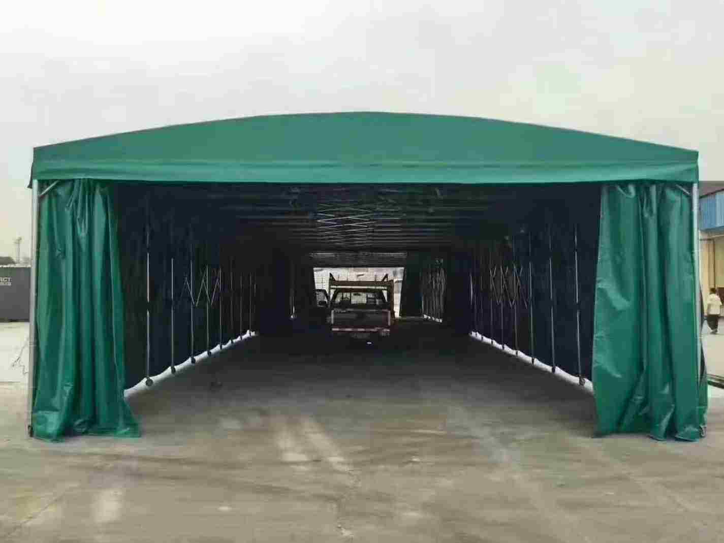 高档隔离防雨雨篷停车棚防水推拉蓬烧烤隔离棚移动推拉雨棚消毒棚