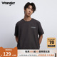 Wrangler威格24夏季新款美式设计感logo字母印花男士重磅短袖Tee