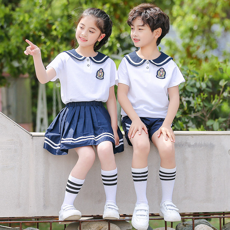 幼儿园园b服学院风套装六一演出服班服中小学生海军领毕业照校服